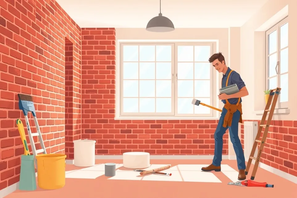Intérieur rénové après travaux de peinture à Tarare